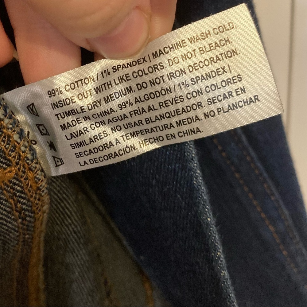 PEANUTS Snoopy Jean Trucker Jacket Button Front Denim Blue Size Large - Picture 9 of 10